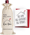 New Home Wine Bag Gifts for Homeowner, Housewarming Gifts New Home Closing Gifts for Buyers Owner, Realtor Gift to Clients for Women Men, New House Homeowner Wine Bag, Housewarming Party Decorations