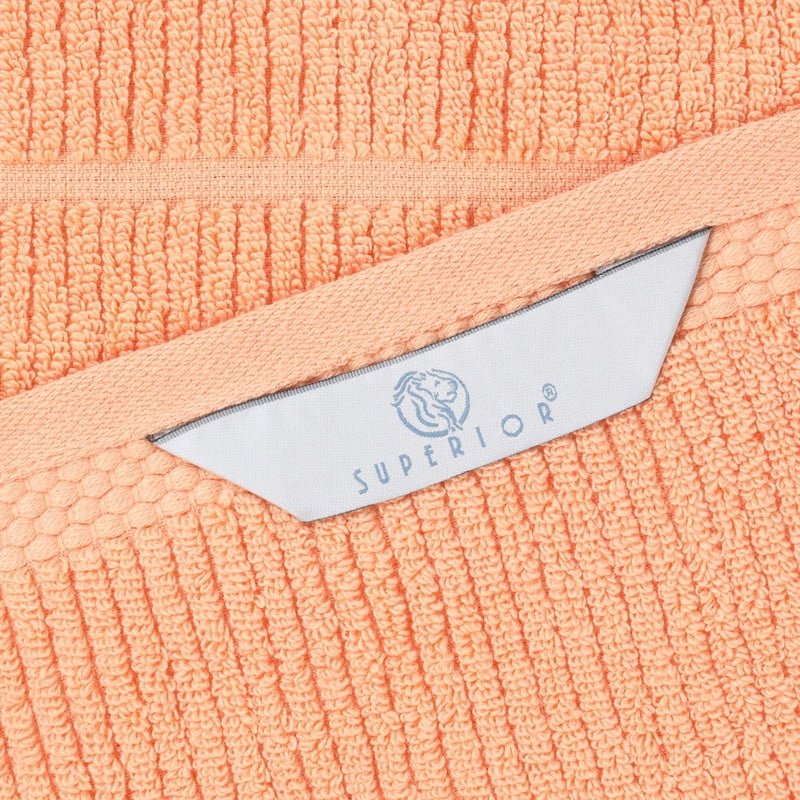 Peach 3-Piece Cotton & Viscose Blend Face Towel Set - Soft, Absorbent, Medium Weight