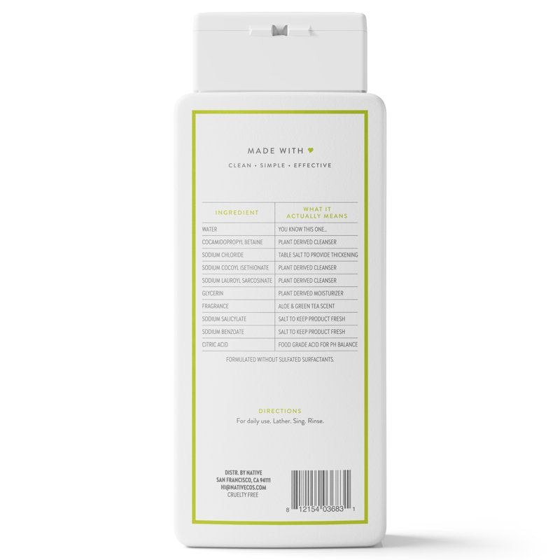 Aloe & Green Tea Body Wash, Sulfate-Free, 18 fl oz