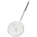 Best Utensils Asian Kitchen Stainless Steel Spider Strainer Professional Wire Skimmer with Spiral Mesh (7-Inch Strainer Basket)