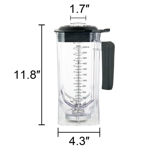 For Wantjoin K90 Pitcher 80oz, Replacement Pitcher for WantJoin Blender Part, WantJoin-K90 and CRANDDI K90 Blender, Food-Grade, BPA-Free Pitcher