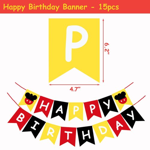 117 Pcs Red Cartoon 1st Birthday Party Decorations - Boy One Plates Napkins Cups Tablecloths Banner for Baby Shower Boys 1st Birthday Party Decorations Supplies - 20 Guests