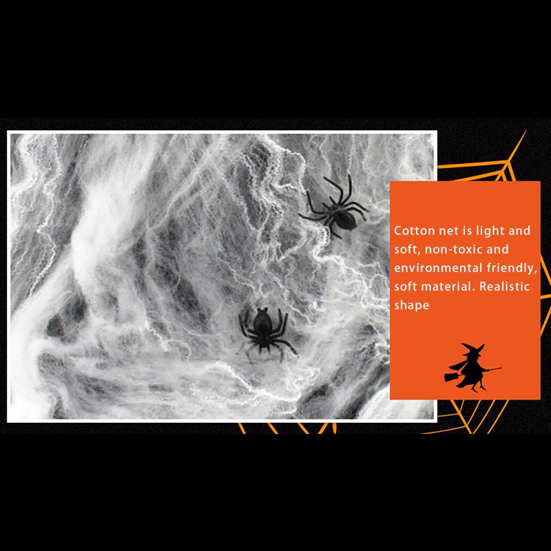 20g Luminous Spider Web Decor, Stretchable Halloween Cobwebs for Indoor Outdoor Party