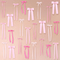 Skiennix 40Pcs Pink Bow Wall Decor - DIY Photo Backdrop & Garland for Birthday, Baby Shower, Bachelorette Party