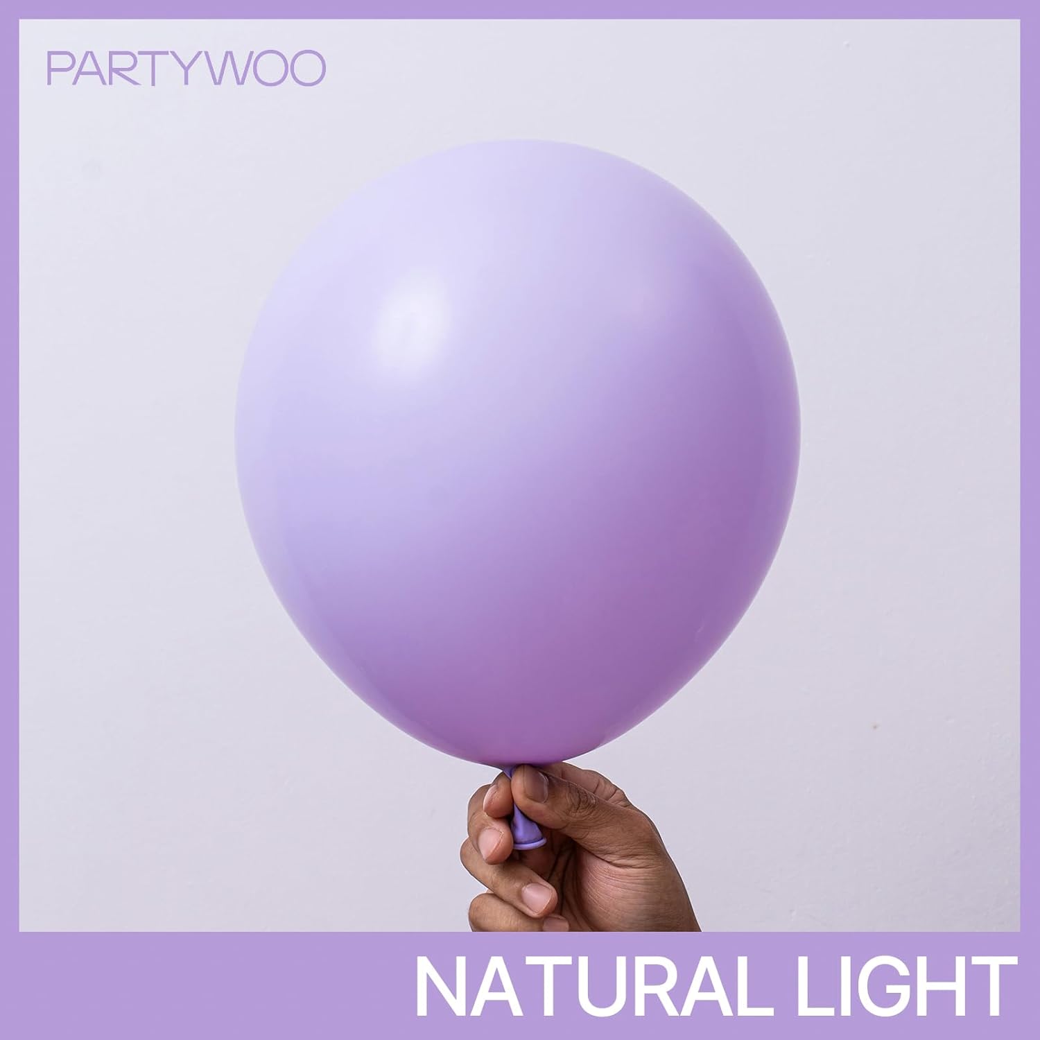 PartyWoo Lavender Balloons - 152-Piece Pastel Purple Balloon Arch Kit for Baby Showers & Parties