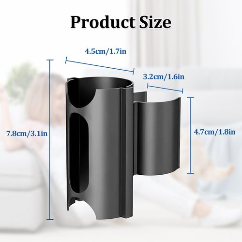 LAQVITA Vacuum Attachment Holder for V7 V8 V10 V11 V15 G5 – Holds 2 Attachments on Telescopic Wand – Effortless Installation – 360° Rotating Tool Clip, No Longer Easily Lose Accessories