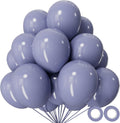 Skiennix Dusty Blue Balloons - 12 Inch Latex Balloons for Birthday Party & Baby Shower | 110pcs with Ribbons