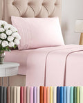 Skiennix Twin XL Sheet Set - Comfy Cooling Bed Sheets | Luxury Hotel Quality - Deep Pockets, Lavender Pink
