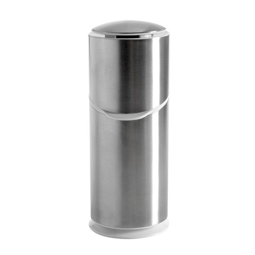 OXO Good Grips Stainless Steel Toothbrush Organizer, Bathroom Organizer and Storage, Toothbrush Holder for Countertop, Sleek Modern Bathroom Accessories