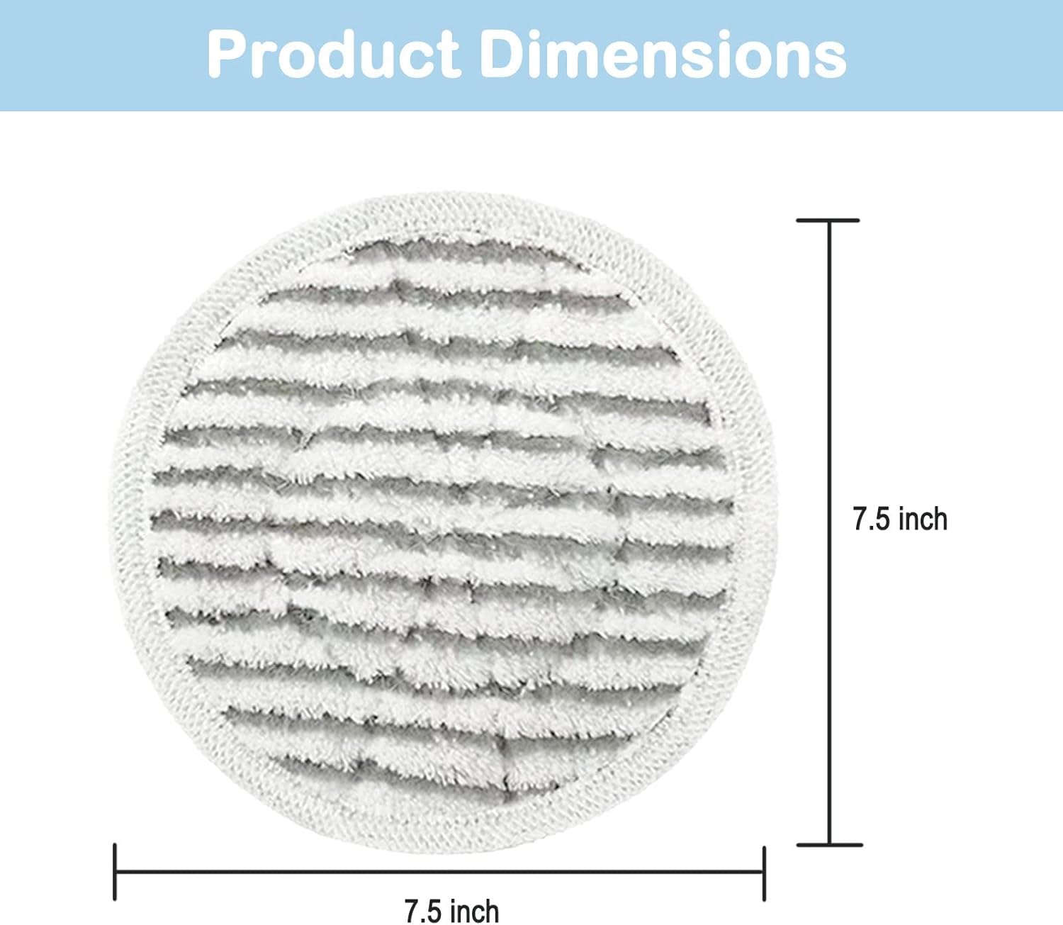 Shark S7001 Replacement Steam Mop Pads - 10 Pack All-in-One Scrubbing Pads for S7000 Series