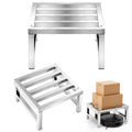 MorningRo 2 Pack Dunnage Rack 13.8" Long x 13.8" Wide, 7.9" Height Stainless Steel Dunnage Rack 1000+ Pound Capacity Storage Commercial Food Service Storage in Restaurant Kitchens Shop