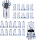 Esatto 24 Pieces Pour Spout Covers - Translucent Liquor Bottle Toppers, Universal Bottle Pour Dispenser, Liquor Bottle Covers Bottle Cover Dust for Home Kitchen Tools Supplies