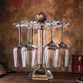 Mylifestyle Elegant Desktop Crystal Glass Stemware Rack/Rotate 8 Wine Glass Storage Holder Stand Air Drying Rack(No included wineglass) (Large) Transparent