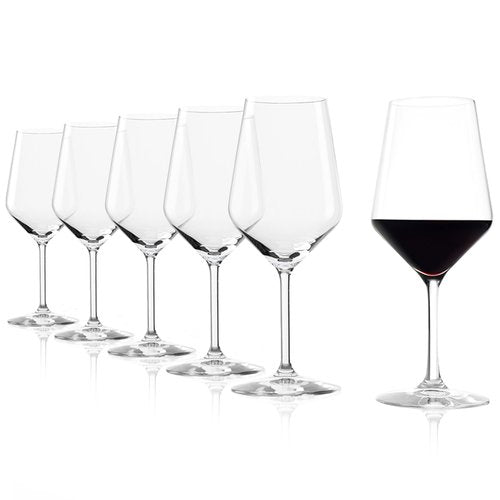 Stölzle Lausitz Red Wine Glasses Revolution Set of 6, 16 1/2 oz – Premium Crystal Glasses for Red Wine – Elegant Goblets for Maximum Aroma – Dishwasher & Shock Resistant