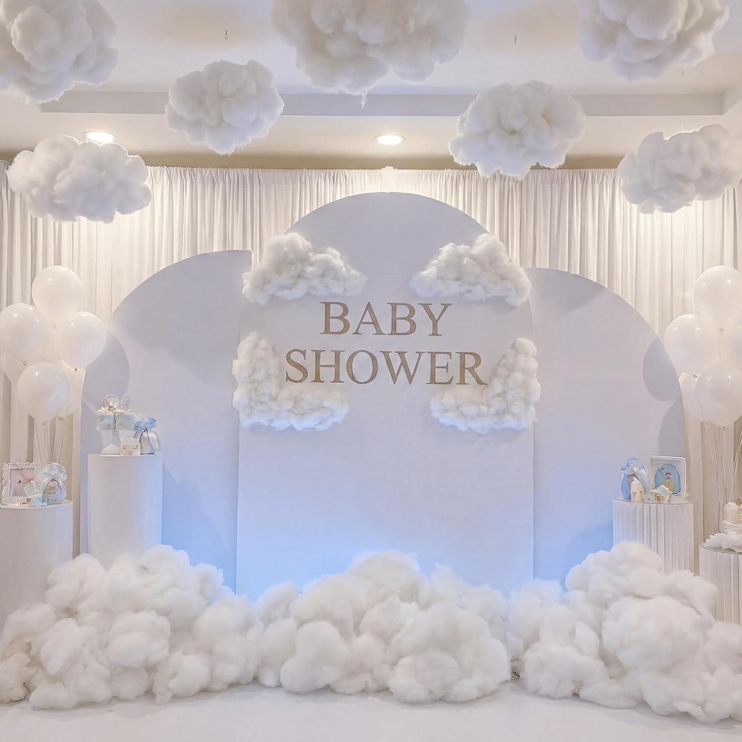 Shappy Christmas Fake Snow | 35.27 Ounce Fluffy White Cloud Fiber for Indoor Decor
