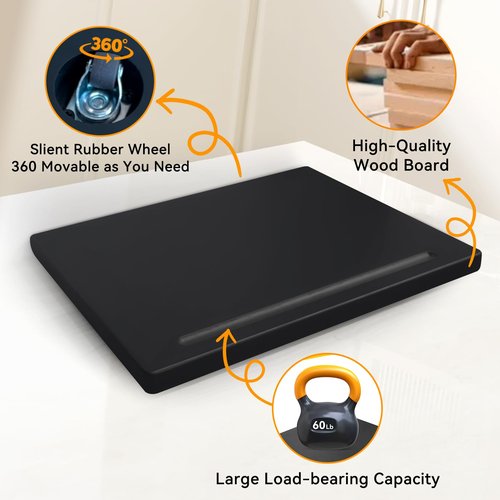 Wood Appliance Slider with 360' Wheels, 10.5"D x 13"W Sliding Tray for Coffee Maker & Heavy Kitchen Appliances,Countertop Appliance slider for Kitchen Appliance, Premium Wood Rolling Tray,No Assemble