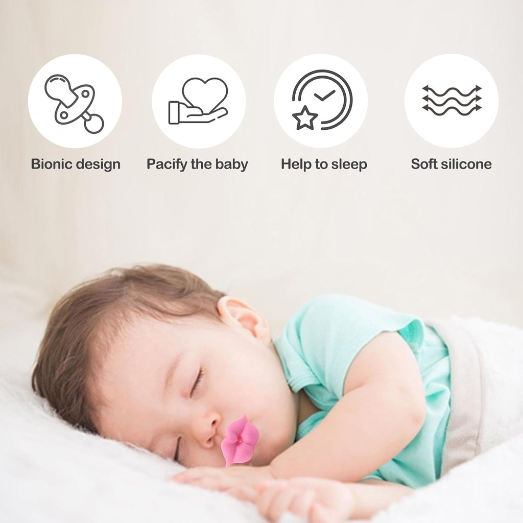 ROBBEAR Baby Pacifier - Cute Mustache & Vampire Skull Design | BPA-Free Silicone for Infants 0-36 Months