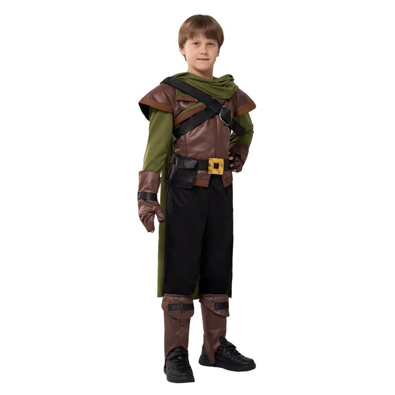 Toddler Boys Robin Hood Costume Set - M (8-10 yrs) Medieval Dress Up