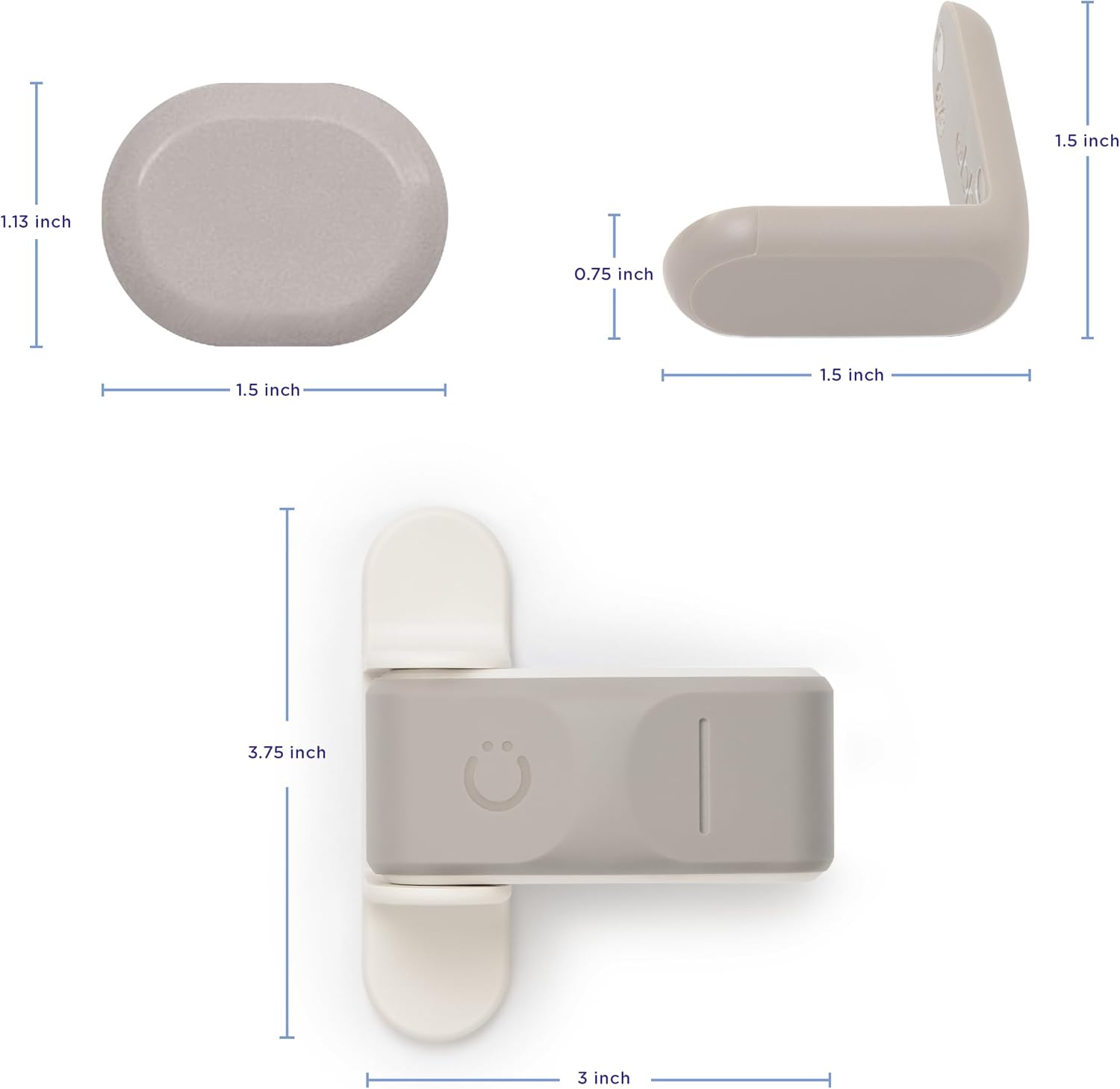 Ubbi Safety Bundle - Childproofing Set with 36 Outlet Covers, 16 Corner Protectors & 2 Pinch Guards | Taupe