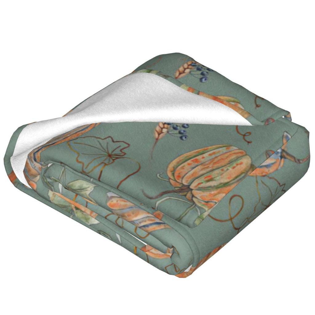 Fall Throw Blanket Fall Decor Autumn Pumpkin Leaves Flannel Fleece Blanket Gifts for Girls Boys Farmhouse Super Warm Soft Cozy Plush Lightweight Seasonal Bedding Blanket for Couch Kids Adult 50"X40"