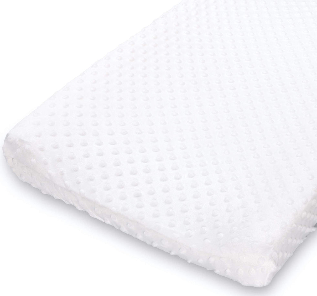 The Peanutshell Baby Girl or Boy Changing Pad Covers Set of 2 - Ultra Soft, Plush Baby Cover - Fits Standard Changing Table Pads, Durable, Machine Washable Sheets - Grey & White Minky