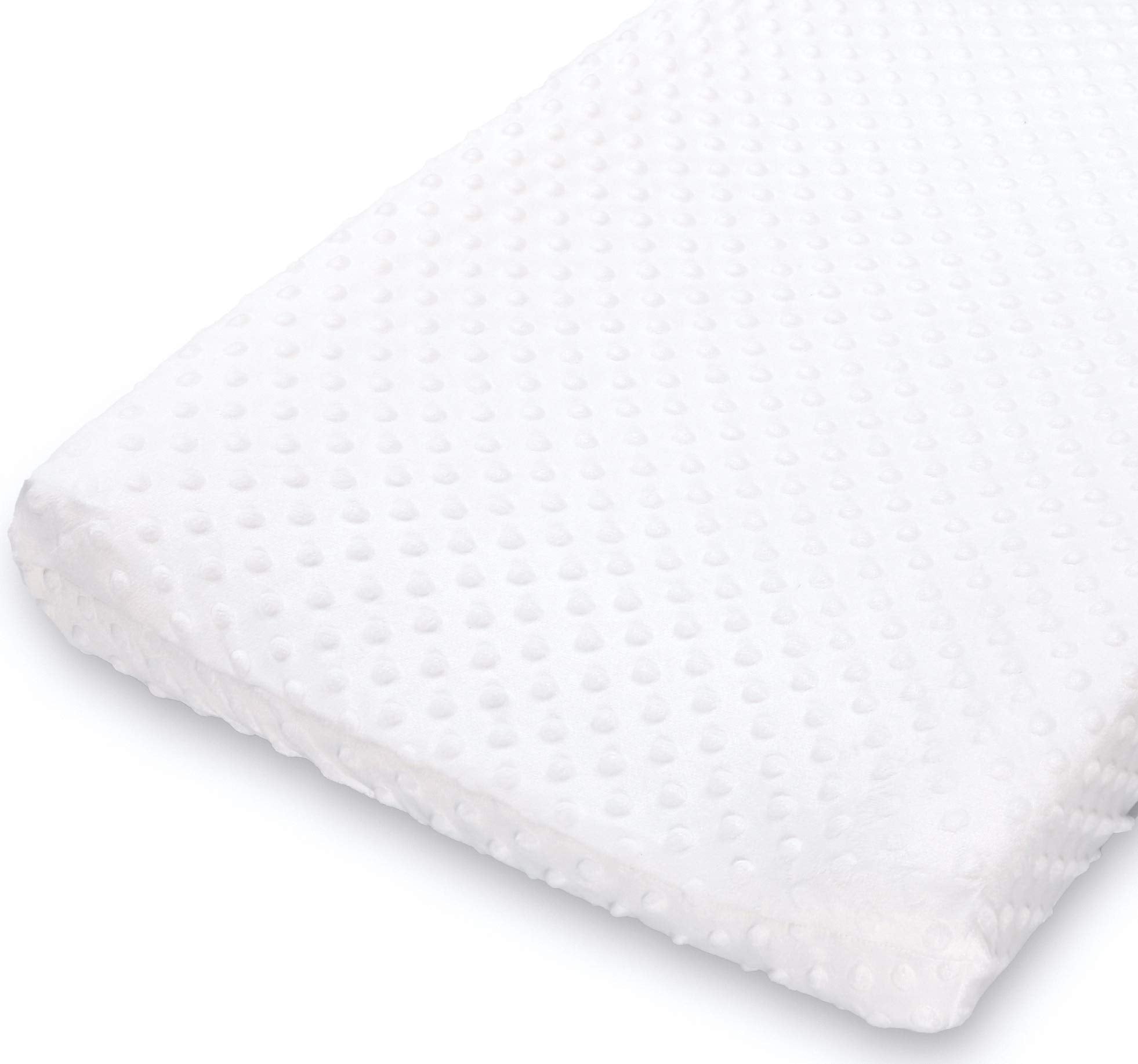The Peanutshell Baby Girl or Boy Changing Pad Covers Set of 2 - Ultra Soft, Plush Baby Cover - Fits Standard Changing Table Pads, Durable, Machine Washable Sheets - Grey & White Minky