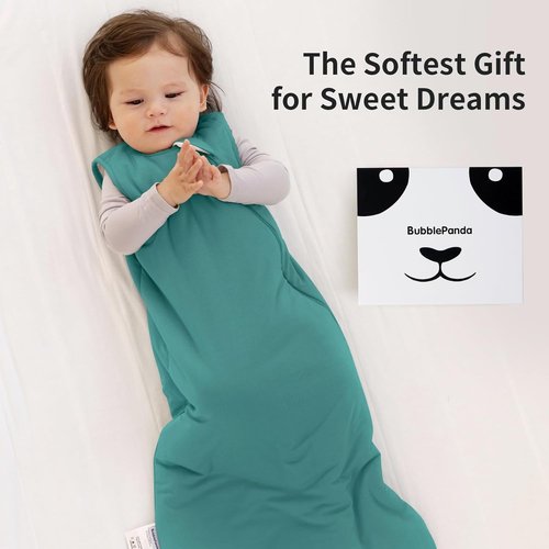 BubblePanda Modal Sleep Sack - Super Soft 2-Way Zipper Baby Blanket for 6-12 Months, 1.0 Tog