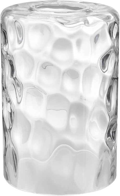 Clear Hammered Glass Lamp Shade Replacement, Water Ripple Glass Lampshade Accessory for Lighting Fixture（1-5/8-Inch Fitter Opening）