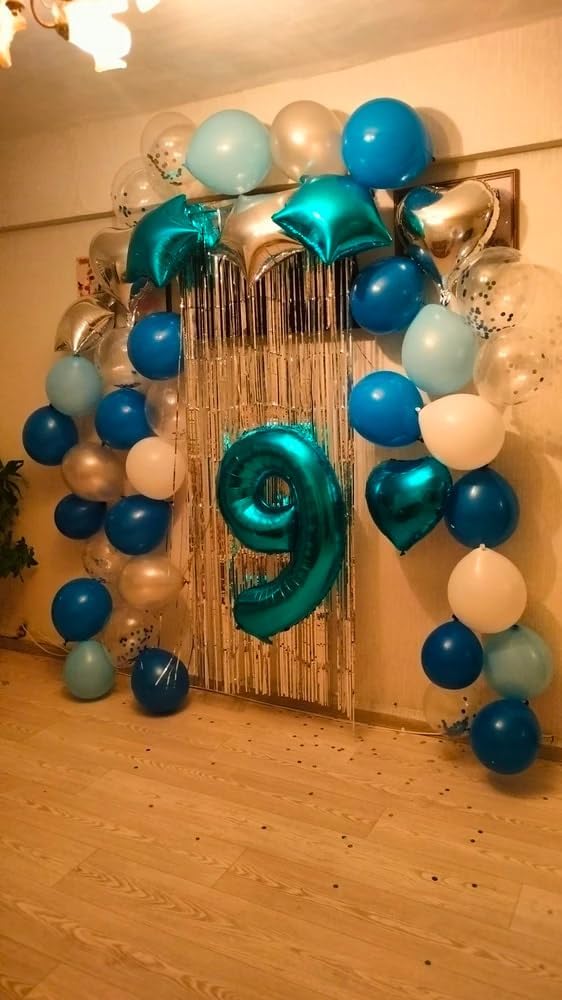 Teal Blue Number 8 Balloon - 40 Inch Birthday Decoration for Girls | Perfect 8th Birthday Party Supplies