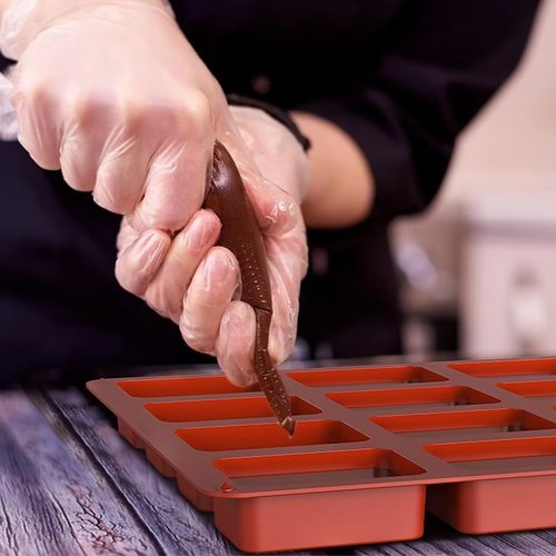 YJWYDM 2 Pack Silicone Mini Loaf Pan, 12 Cavity Mini Bread Pan Brownie Pan Non-Stick Silicone Baking Molds for Baking Loaf Cake, Bread, Brownie, Cornbread, Cheesecake, Chocolate & Cupcakes