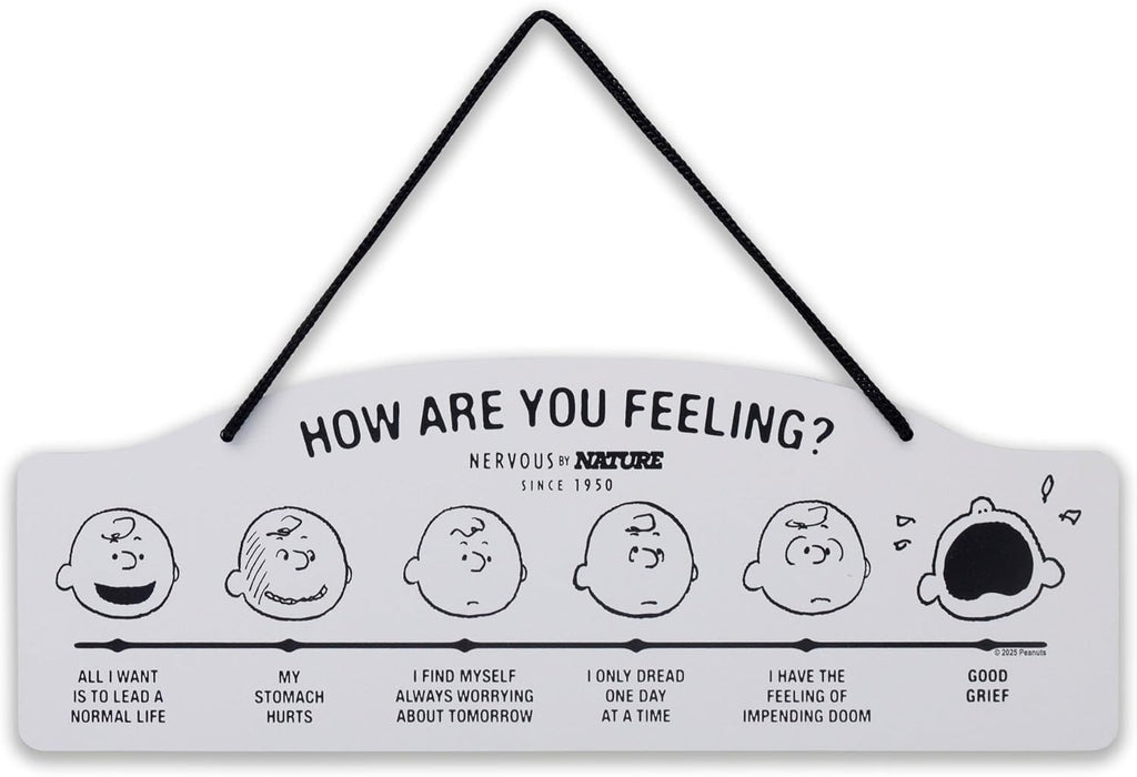 Peanuts How Are You Feeling Hanging Metal Sign - Humorous Wall Decor for Home | Perfect Gift Idea