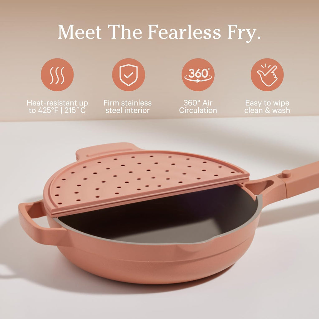 Our Place Fearless Fry - Silicone Frying Accessory for Always Pan & Perfect Pot | Splatter-Free, Heat-Resistant, Easy to Clean | Spice Color