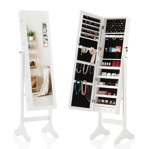 Freestanding Jewelry Armoire Cabinet, 47.3-Inch Full with Enhanced Performance and Practical Design for Everyday Use