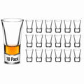 TAOUNOA 18 Pack Shot Glasses, 2 OZ Heavy Base Clear Shot Cups for Whiskey, Tequila, Vodka, Espresso - Durable Glasses Drinking Set for Home, Bars & Parties
