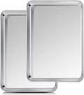 TeamFar Baking Sheet Set - Heavy Duty Stainless Steel Cookie Sheets | Non-Toxic, Dishwasher Safe, 20" x 14" - 2 Pieces