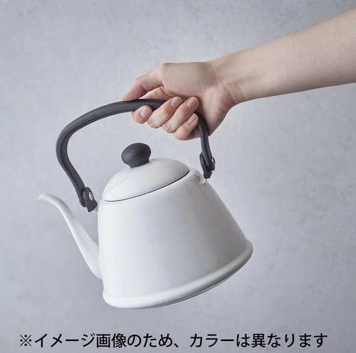 Nodahoro Drip Kettle, 0.6 gal (2 L), Enameled Gas Fire/Induction Compatible, Thin Mouth, Made in Japan, Olive DK-200OL