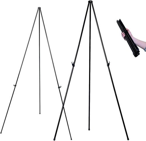 MasterVision Instant Easel - Lightweight Steel Design, 61.5" Height, Sleek Black Finish