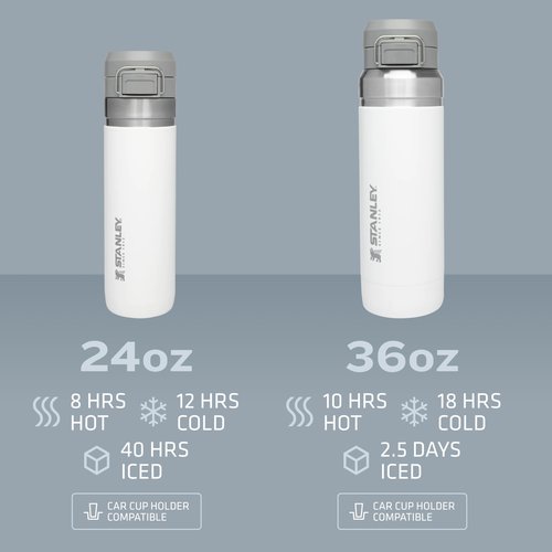 Stanley Quick Flip GO Water Bottle 24 oz | Push Button Lid | Leakproof and Packable for Travel and Sports | Insulated Stainless Steel | BPA-Free | Mist