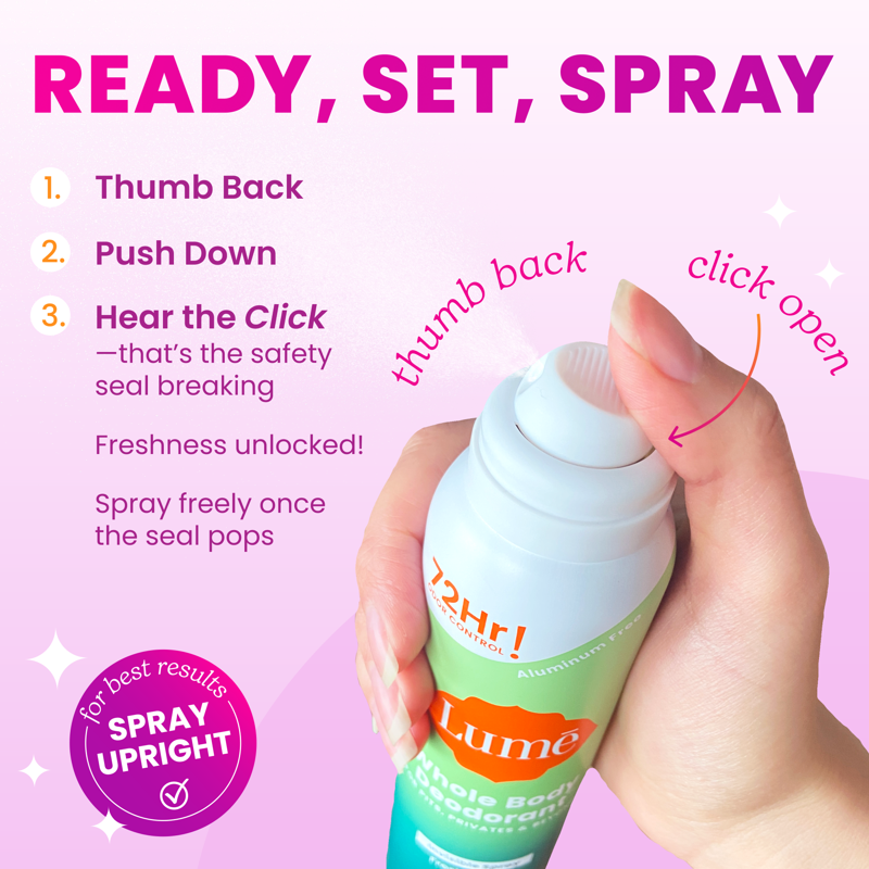 Whole Body Deodorant Spray, Aluminum-Free 72-Hour Odor Protection, Lavender Sage