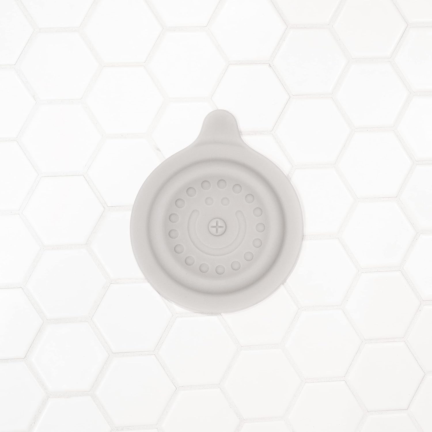 Ubbi Bathtub Drain Cover - Silicone Suction Stopper for Baby Bath Time | Gray Color