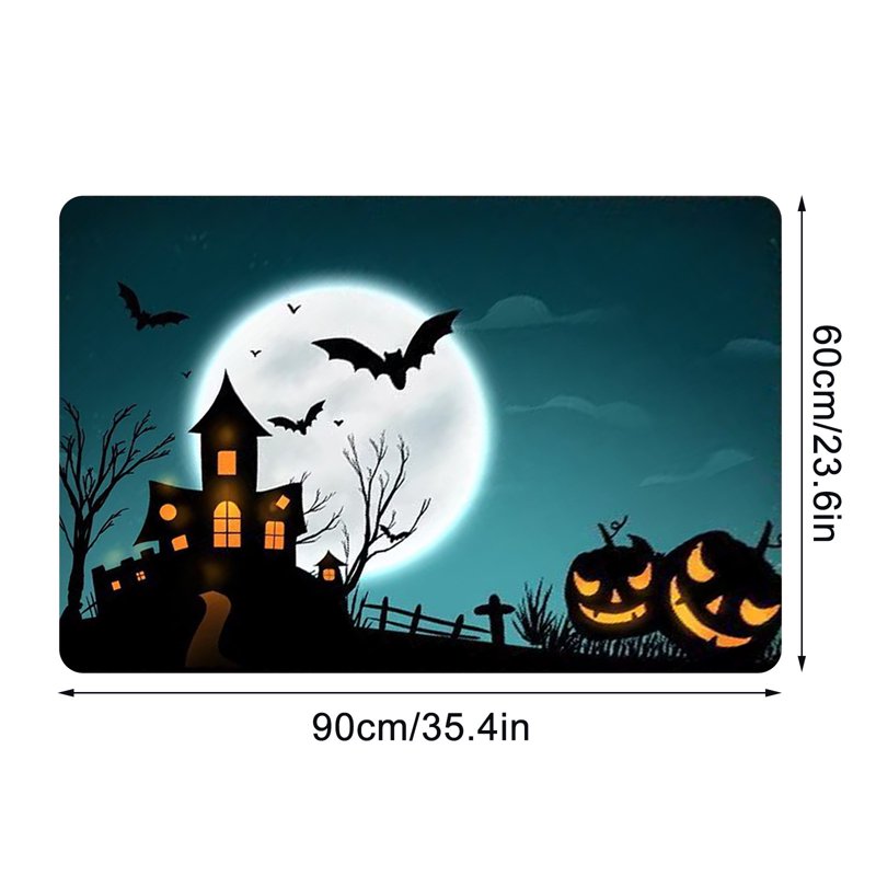 Halloween Rugs for Bedroom and Floor - Spooky Home Decor with Pumpkin Design (Variation A#152)