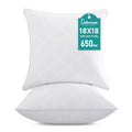 Oubonun 18x18 Inches Pack of 2 Throw Pillows Inserts, White Square Cushion Inner Soft Fluffy Plump Stuffer Pillows Inserts for Sofa Bed Couch