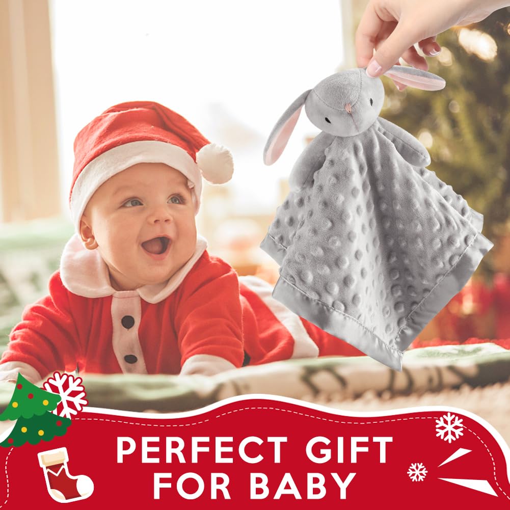 Pro Goleem Loveys - Soft Security Blanket & Snuggle Toy for Newborns | Grey Bunny 16 Inch