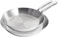 T-Fal Gourmet Stainless Steel Pan Set - 11" & 12" Induction Compatible, Dishwasher & Oven Safe to 500°F
