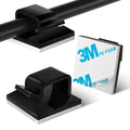 KGROTE Cable Clips - 100PCS Strong Adhesive Wire Holders for Desk, Wall & Car | Medium Black