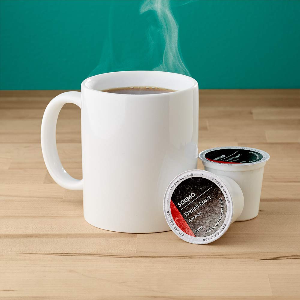 Solimo Dark Roast Coffee Pods - French Roast Compatible with Keurig 2.0 | 200 Count Pack