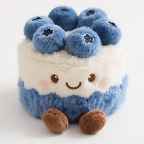 CWZY 8" Birthday Cake Plush Cute Smile Cake Pillow Stuffed Animals with Legs & Smiley Face Funny Soft Food Plushies Toy for Gifts for Kids Birthday