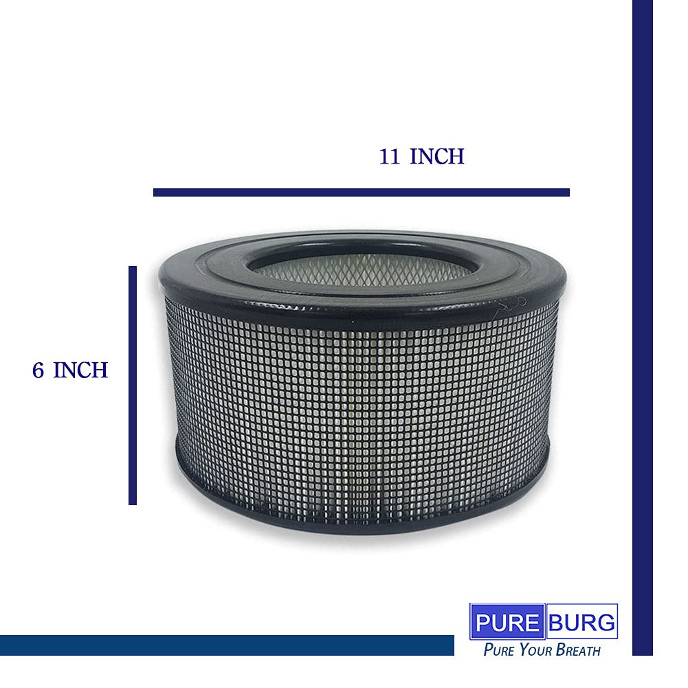 PUREBURG 20500 Replacement Filter Set Compatible with Honeywell 10500 (EV-10) 17000 17005 Air Purifiers,H13 True HEPA Activated Carbon Pre-Filters Air Clean VOCs Odor