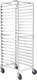 HARDURA 20-Tier Bun Pan Rack - NSF Certified Aluminum Bakery Rack with Casters | 20"x26"x69"H