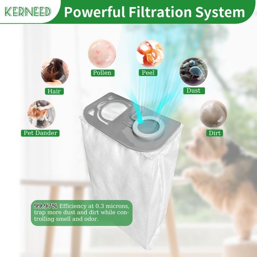 8 Pack HEPA R25 Vacuum Cleaner Bags Compatible for Riccar R25 Series R25S, R25D, R25P Upright Vacuums, #Part R25HC-6